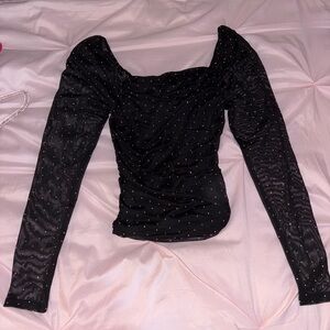 Elegant Black Long Sleeve Top